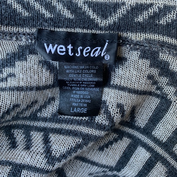 Wet Seal Tribal Aztec Blue & Tan Open Front Cardigan large - Picture 11 of 16